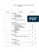 An Organisational Study On 6d Shipping & Logistics PVT Limited (New)