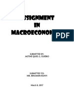 Assignment IN Macroeconomics: Submitted By: Jastine Quiel G. Eusebio