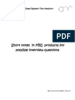 Short Notes in MRI Products For Possible Interview Questions