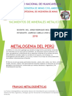 Metalogenia Del Peru