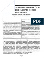 La Utilidad de Los Folletos de Información De, Medicamentos en Pacientes Cronicos Hospitalizados