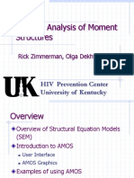 AMOS - Analysis of Moment Structures: HIV Prevention Center University of Kentucky