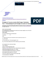 Concrete Anchor Foundation Bolt Design Calculations With Example As Per ACI 318 Appendix D-Part7-Pryout Strength in Shear