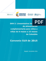 Lineamientos Alimentación Complementaria Colombia 2015