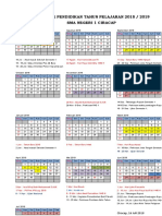 Kalender Pendidikan Tahun Pelajaran 2018 / 2019 Sma Negeri 1 Ciracap