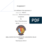 2017HT30004 - Mechanical System Design - Assignment 2