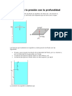 Variación de La Presión Con La Profundidad