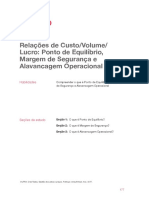 Capítulo 9: Relações de Custo/Volume/ Lucro: Ponto de Equilíbrio, Margem de Segurança e Alavancagem Operacional