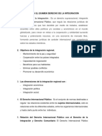 Tema para El Examen Derecho de La Integracion