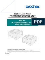 Parts Reference List: Model: HL-5240/5250DN/5270DN/ 5280DW/5250DNT