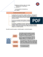 Universidad Central Del Ecuador Cinemática Y Estática Nombre: Logacho T. Miguel A. Curso: 2-A Fundamento Conceptual Cinemática Del Movimiento Angular