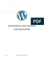 Page - 1 Wordpress User Manual For Beginners