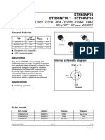 STB60NF10 STB60NF10-1 - STP60NF10: N-Channel 100V - 0.019 - 80A - TO-220 - D Pak - I PAK Stripfet™ Ii Power Mosfet