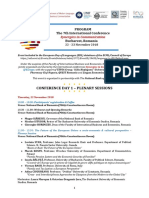 Program The 7th International Conference Bucharest, Romania: Conference Day 1 - Plenary Sessions