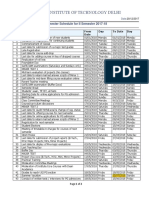 Academic Calender IIT Delhi