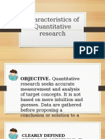 Characteristics of Quantitative Research