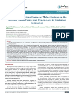 The Effect of Various Classes of Malocclusions On The Maxillary Arch Forms and Dimensions in Jordanian Population