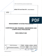 MOG-HSEQ-P-005 Rev A3 Corporate HSE Training Awarness and Competence Procedure