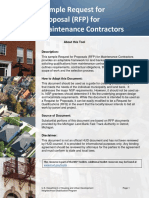 Sample RFP For Maintenance Contractors