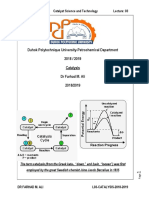 Duhok Polytechnique University-Petrochemical Department 2018 / 2019 Catalysis DR Farhad M. Ali 2018/2019