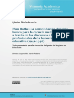 Plan Rothe: La Consolidación Del Ciclo Básico para La Escuela Media Argentina A Través de Los Discursos e Historias Profesionales de La Burocracia Educativa (1941-1946)