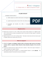 Unit 3 - Enzymes