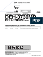 Pioneer Deh-3700mp, Deh-3730mp Service Manual