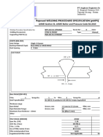 Poposed Welding Procedure Specification (PWPS) : ASME Section IX, ASME Boiler and Pressure Code Ed.2015