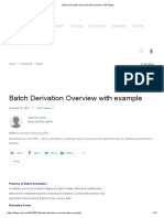 Batch Derivation Overview With Example - SAP Blogs