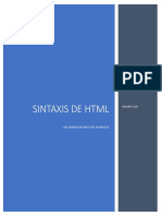 Sintaxis de HTML