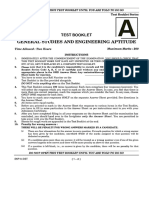 Test Booklet General Studies and Engineering Aptitude: T.B.C.: SKP-U-DST