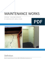 Maintenance Works: Dcc6242 - Building Services By: Mazlina Binti Abdul Ghani