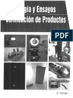 Libro Metrologia y Ensayos Verificacion de Productos Autor E. Ortea