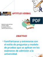 APTITUD VERBAL Prof. Pinzón