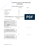 Subcon Evaluation Sheet Form