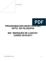 Programacion Dept Filosofia Marques Lozoya PDF