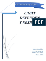 Physics Investigatory Project LIGHT DEPE