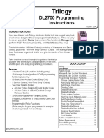 Trilogy: DL2700 Programming Instructions