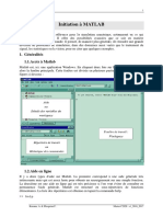 Initiation À MATLAB: 1. Généralités 1.1. Accès À Matlab