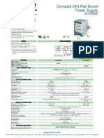 Compact DIN Rail Mount Power Supply: Single-Phase Switching Power Supply 120-230 Vac Output Power 500 W