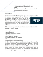 Psychologist Issues & Problems in Pakistan - by H.H