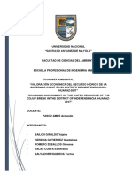 Valoración Económica Del Recurso Hídrico de La Quebrada Cojup en El Distrito de Independencia