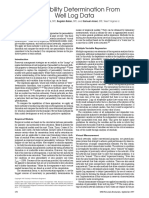 Permeability Determination From Well Log Data: W, For Both The Saturation Exponent, N, and Cementation Exponent, M