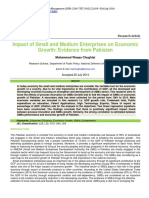 Impact of Small and Medium Enterprises On Economic Growth: Evidence From Pakistan