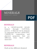 Minerals: Kenneth Jhon C. Babaran