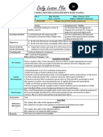 Daily Lesson Plan: Teacher'S Name:Mdm Nur Safawanie Binti Mohd Syahril