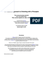 A Proactive Approach To Orienting With A Preceptor: This Course Expires On July 5, 2019