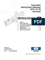 RECORD Deurautomaat DFA 127 INVERS English - Opeartion Instructions