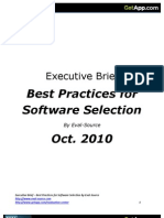 Best Practices For Software Selection