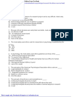 Methods in Psychological Research 3rd Edition Evans Test Bank